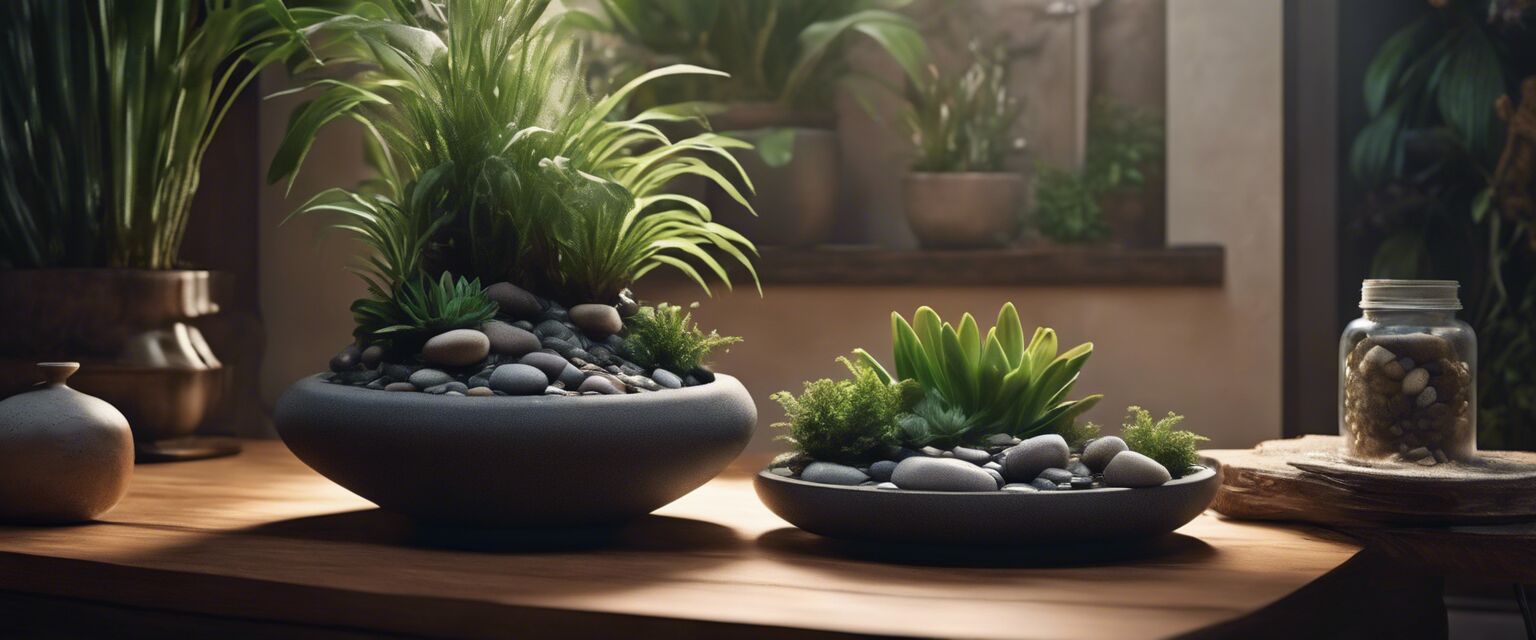 Indoor tabletop fountain on a table