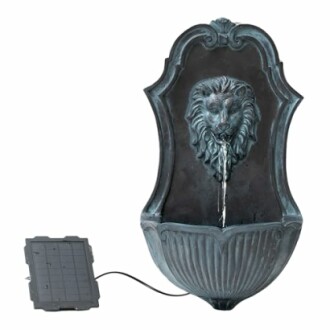 XBrand 26" Solar-Powered Lion Head Fountain